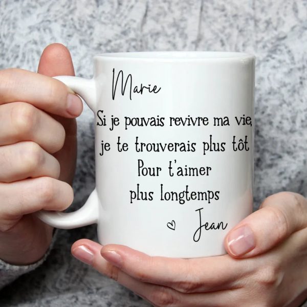 Ceramic Mug With Romantic French Love Message Personalized for Your Partner A Sweet Everyday Coffee Gift