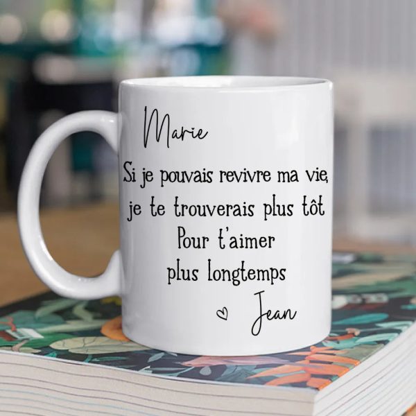 Ceramic Mug With Romantic French Love Message Personalized for Your Partner A Sweet Everyday Coffee Gift