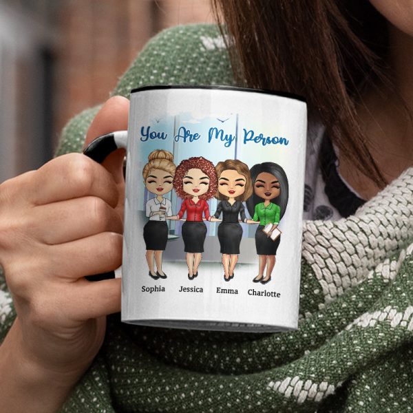 Chance Made Us Colleagues - BFF Bestie Gift - Personalized Custom Accent Mug Chance Made Us Colleagues - BFF Bestie Gift - Personalized Custom Accent Mug