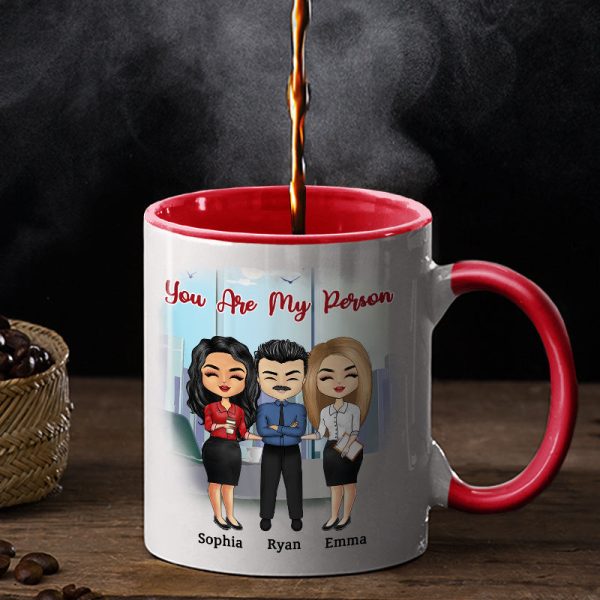 Chance Made Us Colleagues - BFF Bestie Gift - Personalized Custom Accent Mug Chance Made Us Colleagues - BFF Bestie Gift - Personalized Custom Accent Mug