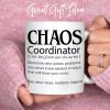 Chaos Coordinator Coffee Mug, Funny Appreciation Gift for Boss Manager Teacher Nurse Mom, Birthday Christmas Gift