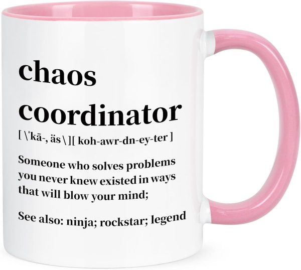 Chaos Coordinator Coffee Mug Funny Gift for Boss Teacher Coworker