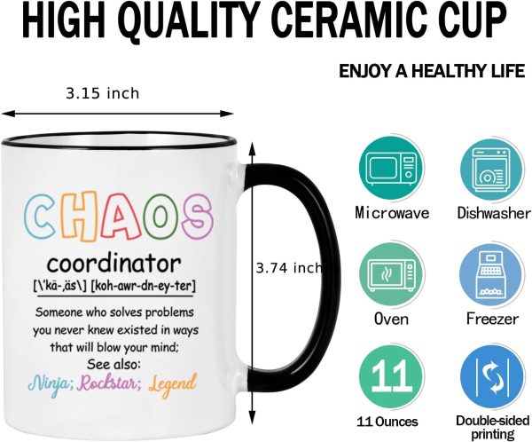 Chaos Coordinator Coffee Mug, Funny Office Gift for Boss Coworker Manager, Birthday Christmas Appreciation Gift Chaos Coordinator Coffee Mug, Funny Office Gift for Boss Coworker Manager, Birthday Christmas Appreciation Gift
