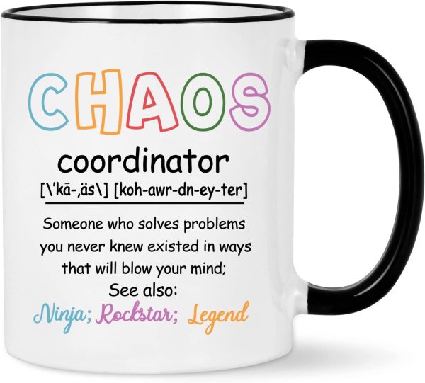 Chaos Coordinator Coffee Mug, Funny Office Gift for Boss Coworker Manager, Birthday Christmas Appreciation Gift Chaos Coordinator Coffee Mug, Funny Office Gift for Boss Coworker Manager, Birthday Christmas Appreciation Gift