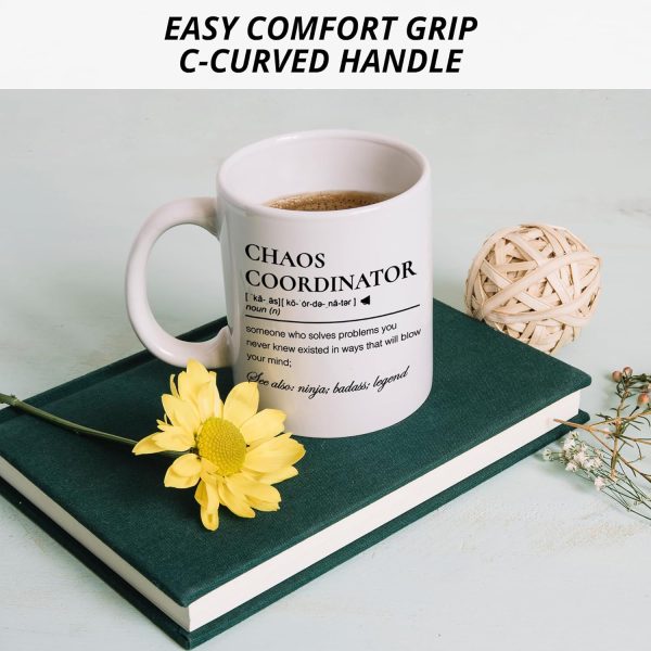 Chaos Coordinator Coffee Mug, Funny Office Gift for Boss Manager Coworker, Birthday Christmas Appreciation Gift Chaos Coordinator Coffee Mug, Funny Office Gift for Boss Manager Coworker, Birthday Christmas Appreciation Gift