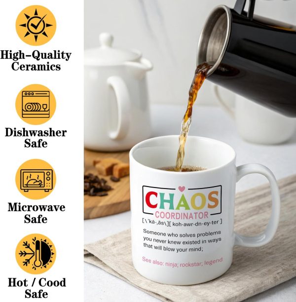 Chaos Coordinator Definition Coffee Mug, Funny Office Gift for Boss Manager Teacher Mom, Birthday Christmas Appreciation Gift Chaos Coordinator Definition Coffee Mug, Funny Office Gift for Boss Manager Teacher Mom, Birthday Christmas Appreciation Gift