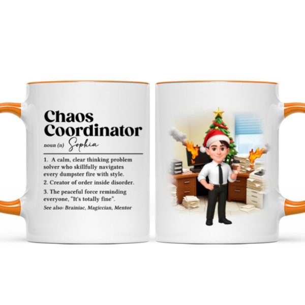 Chaos Coordinator Definition Office Humor - Personalized Mug - Christmas Gift for Coworkers, Husband, Wife, Daughter, Son, Friends Chaos Coordinator Definition Office Humor - Personalized Mug - Christmas Gift for Coworkers, Husband, Wife, Daughter, Son, Friends
