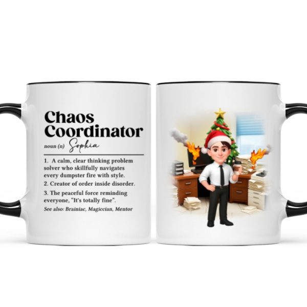 Chaos Coordinator Definition Office Humor - Personalized Mug - Christmas Gift for Coworkers, Husband, Wife, Daughter, Son, Friends Chaos Coordinator Definition Office Humor - Personalized Mug - Christmas Gift for Coworkers, Husband, Wife, Daughter, Son, Friends