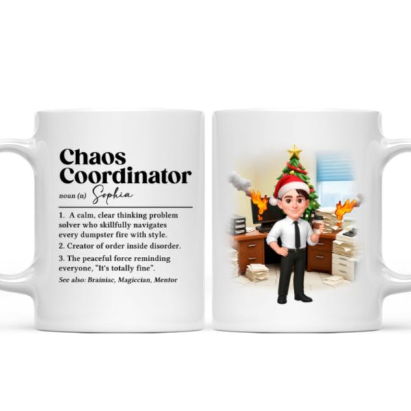 Chaos Coordinator Definition Office Humor - Personalized Mug - Christmas Gift for Coworkers, Husband, Wife, Daughter, Son, Friends Chaos Coordinator Definition Office Humor - Personalized Mug - Christmas Gift for Coworkers, Husband, Wife, Daughter, Son, Friends
