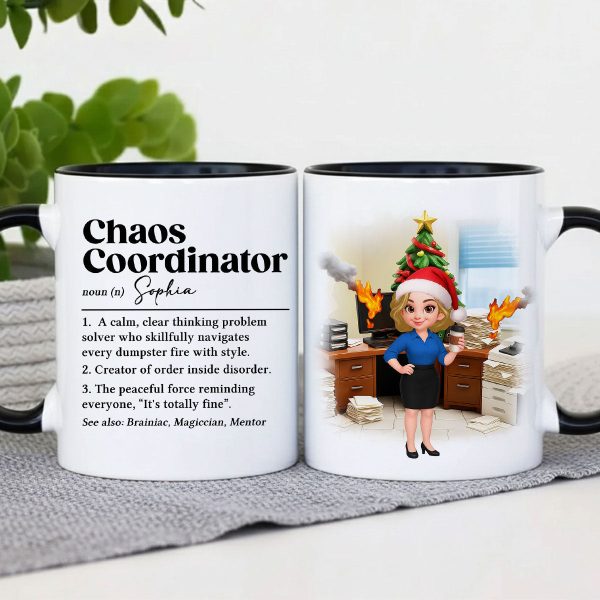 Chaos Coordinator Definition Office Humor - Personalized Mug - Christmas Gift for Coworkers, Husband, Wife, Daughter, Son, Friends Chaos Coordinator Definition Office Humor - Personalized Mug - Christmas Gift for Coworkers, Husband, Wife, Daughter, Son, Friends