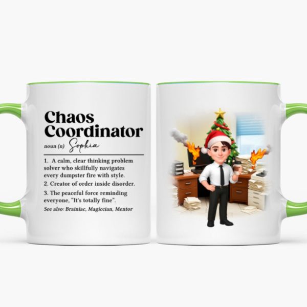 Chaos Coordinator Definition Office Humor - Personalized Mug - Christmas Gift for Coworkers, Husband, Wife, Daughter, Son, Friends Chaos Coordinator Definition Office Humor - Personalized Mug - Christmas Gift for Coworkers, Husband, Wife, Daughter, Son, Friends