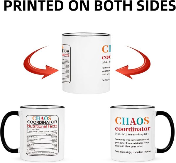 Chaos Coordinator Funny Coffee Mug, Appreciation Gift for Boss Manager Teacher Coworker Nurse Mom, Birthday Christmas Gift Chaos Coordinator Funny Coffee Mug, Appreciation Gift for Boss Manager Teacher Coworker Nurse Mom, Birthday Christmas Gift
