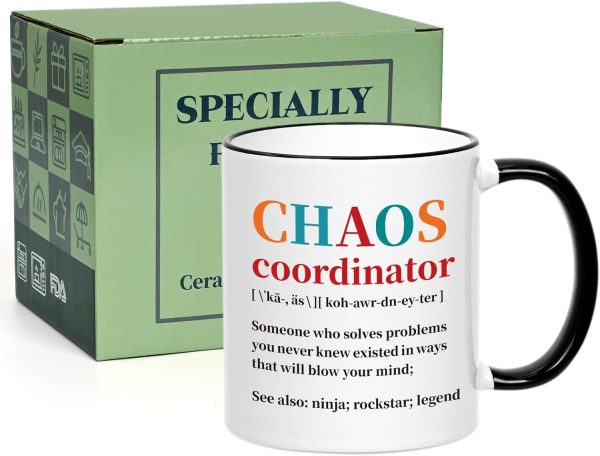 Chaos Coordinator Funny Coffee Mug, Appreciation Gift for Boss Manager Teacher Coworker Nurse Mom, Birthday Christmas Gift Chaos Coordinator Funny Coffee Mug, Appreciation Gift for Boss Manager Teacher Coworker Nurse Mom, Birthday Christmas Gift