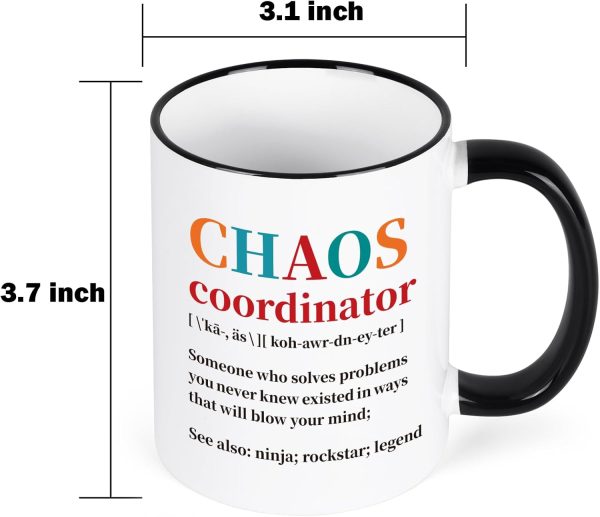 Chaos Coordinator Funny Coffee Mug, Appreciation Gift for Boss Manager Teacher Coworker Nurse Mom, Birthday Christmas Gift Chaos Coordinator Funny Coffee Mug, Appreciation Gift for Boss Manager Teacher Coworker Nurse Mom, Birthday Christmas Gift