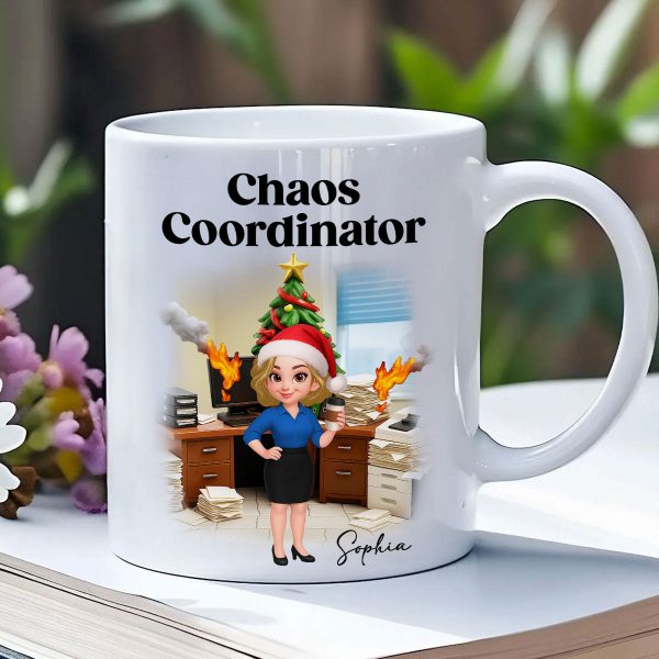 Chaos Coordinator Office Humor - Personalized Mug - Christmas Gift for Coworkers, Husband, Wife, Daughter, Son, Friends