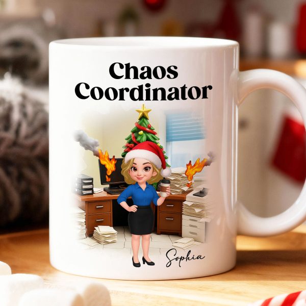 Chaos Coordinator Office Humor - Personalized Mug - Christmas Gift for Coworkers, Husband, Wife, Daughter, Son, Friends