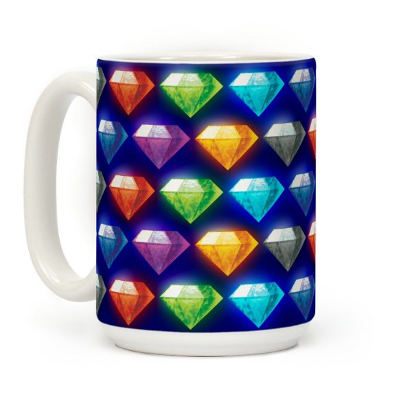 Chaos Emeralds Pattern Coffee Mug Chaos Emeralds Pattern Coffee Mug
