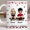 Charming Character Illustrations With Hearts - Personalized Custom Coffee Mug - HSB083_MG Charming Character Illustrations With Hearts - Personalized Custom Coffee Mug - HSB083_MG
