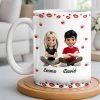 Charming Character Illustrations With Hearts - Personalized Custom Coffee Mug - HSB083_MG Charming Character Illustrations With Hearts - Personalized Custom Coffee Mug - HSB083_MG