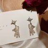 Charming Cubic Zirconia Bear & Star Stud Earrings Charming Cubic Zirconia Bear & Star Stud Earrings