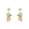 Charming Cubic Zirconia Bear & Star Stud Earrings Charming Cubic Zirconia Bear & Star Stud Earrings