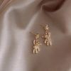 Charming Cubic Zirconia Bear & Star Stud Earrings Charming Cubic Zirconia Bear & Star Stud Earrings