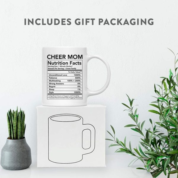 Cheer Mom Nutritional Facts Coffee Mug Funny Gift for Mom Birthday Mother's Day Christmas Gift Cheer Mom Nutritional Facts Coffee Mug Funny Gift for Mom Birthday Mother's Day Christmas Gift