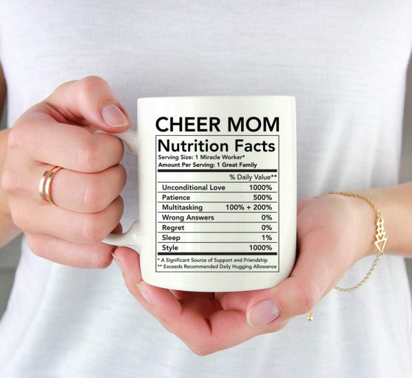 Cheer Mom Nutritional Facts Coffee Mug Funny Gift for Mom Birthday Mother's Day Christmas Gift Cheer Mom Nutritional Facts Coffee Mug Funny Gift for Mom Birthday Mother's Day Christmas Gift