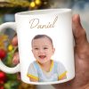 Cherish Every Smile, Capture Every Moment Baby Photo Mug - Personalized Custom Coffee Mug - FAM215_MG