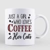 Chibi Coffee Girl And Her Cats Personalized Mug Chibi Coffee Girl And Her Cats Personalized Mug