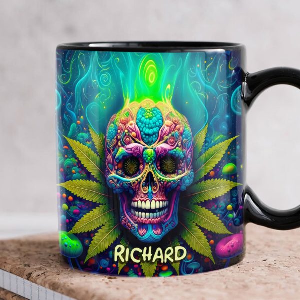 Chill Skull Mug Personalized Gifts For Stoners 04TODT100625 Chill Skull Mug Personalized Gifts For Stoners 04TODT100625
