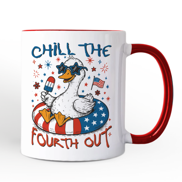 Chill The Fourth Out Goose Personalized Mug, Funny Patriotic 4th of July Gift with Custom Name Chill The Fourth Out Goose Personalized Mug, Funny Patriotic 4th of July Gift with Custom Name