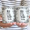 Chinoiserie Toile Dog - Personalized White Edge-to-Edge Mug