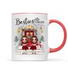 Christmas Best Friends Sisters Front Porch Personalized Mug Christmas Best Friends Sisters Front Porch Personalized Mug