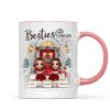 Christmas Best Friends Sisters Front Porch Personalized Mug Christmas Best Friends Sisters Front Porch Personalized Mug