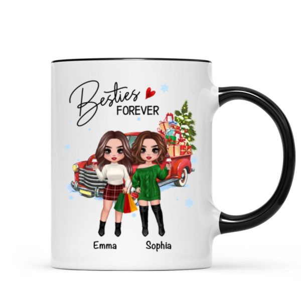 Christmas Best Friends Sisters Gifts Car Personalized Mug Christmas Best Friends Sisters Gifts Car Personalized Mug