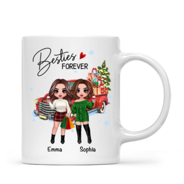 Christmas Best Friends Sisters Gifts Car Personalized Mug Christmas Best Friends Sisters Gifts Car Personalized Mug