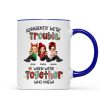 Christmas Besties Apparently We're Trouble When We're Together - Personalized Mug Christmas Besties Apparently We're Trouble When We're Together - Personalized Mug