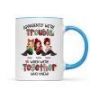 Christmas Besties Apparently We're Trouble When We're Together - Personalized Mug Christmas Besties Apparently We're Trouble When We're Together - Personalized Mug