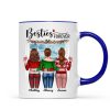 Christmas Besties Back View By Window Personalized Mug