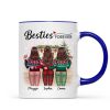 Christmas Besties Standing Back View In House Personalized Mug Christmas Besties Standing Back View In House Personalized Mug