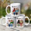 Christmas Besties Standing Back View In House Personalized Mug Christmas Besties Standing Back View In House Personalized Mug