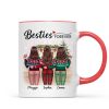 Christmas Besties Standing Back View In House Personalized Mug Christmas Besties Standing Back View In House Personalized Mug