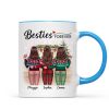 Christmas Besties Standing Back View In House Personalized Mug Christmas Besties Standing Back View In House Personalized Mug