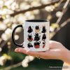 Christmas Black Cats Personalized Mug, Whimsical Cats with Santa Hat Gift with Custom Name Christmas Black Cats Personalized Mug, Whimsical Cats with Santa Hat Gift with Custom Name