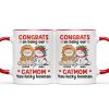 Christmas Congrats On Being Our Cat Mom Cat Dad - Gift For Cat Lovers - Personalized Accent Mug Christmas Congrats On Being Our Cat Mom Cat Dad - Gift For Cat Lovers - Personalized Accent Mug