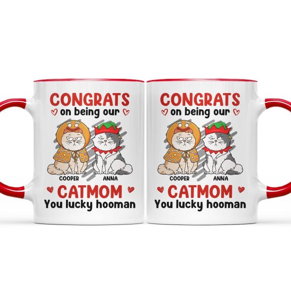 Christmas Congrats On Being Our Cat Mom Cat Dad - Gift For Cat Lovers - Personalized Accent Mug Christmas Congrats On Being Our Cat Mom Cat Dad - Gift For Cat Lovers - Personalized Accent Mug