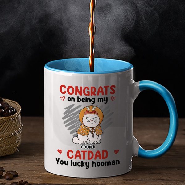 Christmas Congrats On Being Our Cat Mom Cat Dad - Gift For Cat Lovers - Personalized Accent Mug Christmas Congrats On Being Our Cat Mom Cat Dad - Gift For Cat Lovers - Personalized Accent Mug