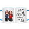 Christmas Cool Man Woman Being My Sister Bestie Brother Is The Only Gift You Need Personalized Mug Christmas Cool Man Woman Being My Sister Bestie Brother Is The Only Gift You Need Personalized Mug