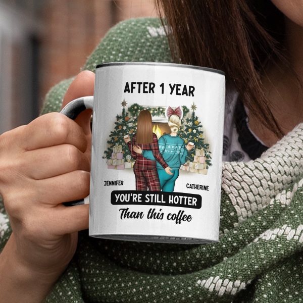 Christmas Couple After Years Hotter Than This Coffee - Gift For Couples - Personalized Accent Mug Christmas Couple After Years Hotter Than This Coffee - Gift For Couples - Personalized Accent Mug